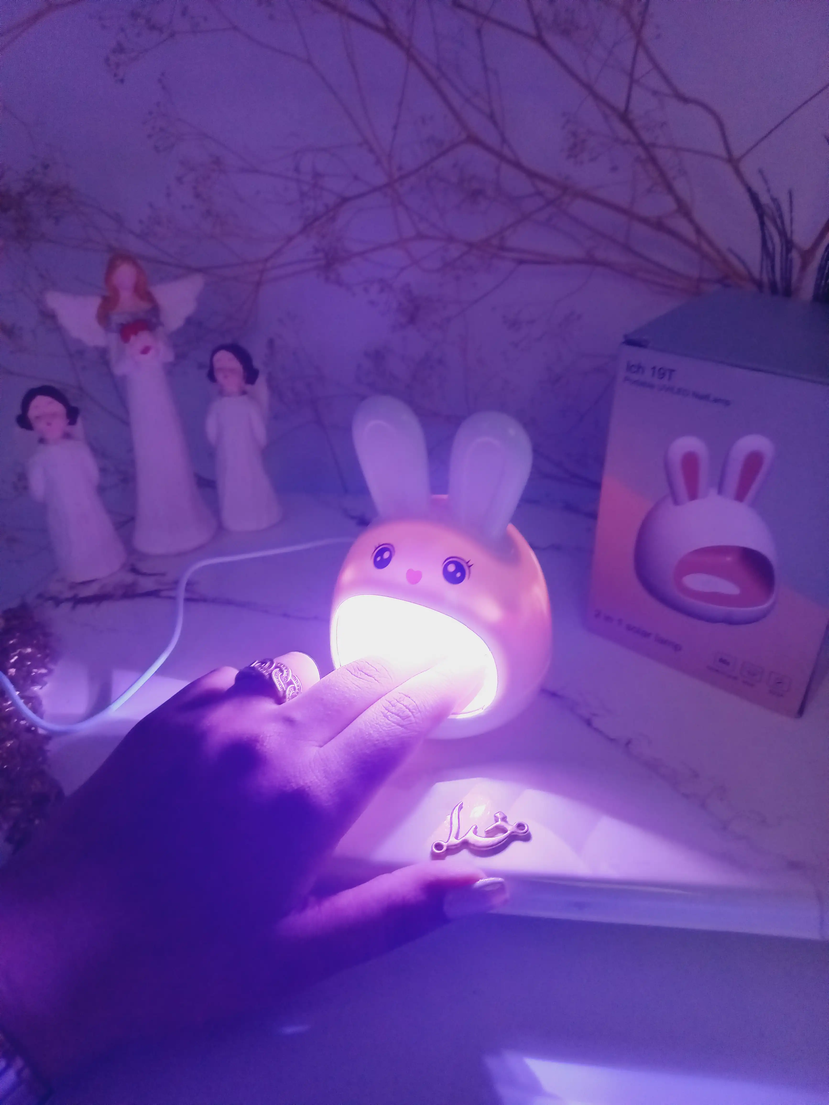 لامپ UV LED ژل لاک ناخن خشک کن طرح خرگوشی
