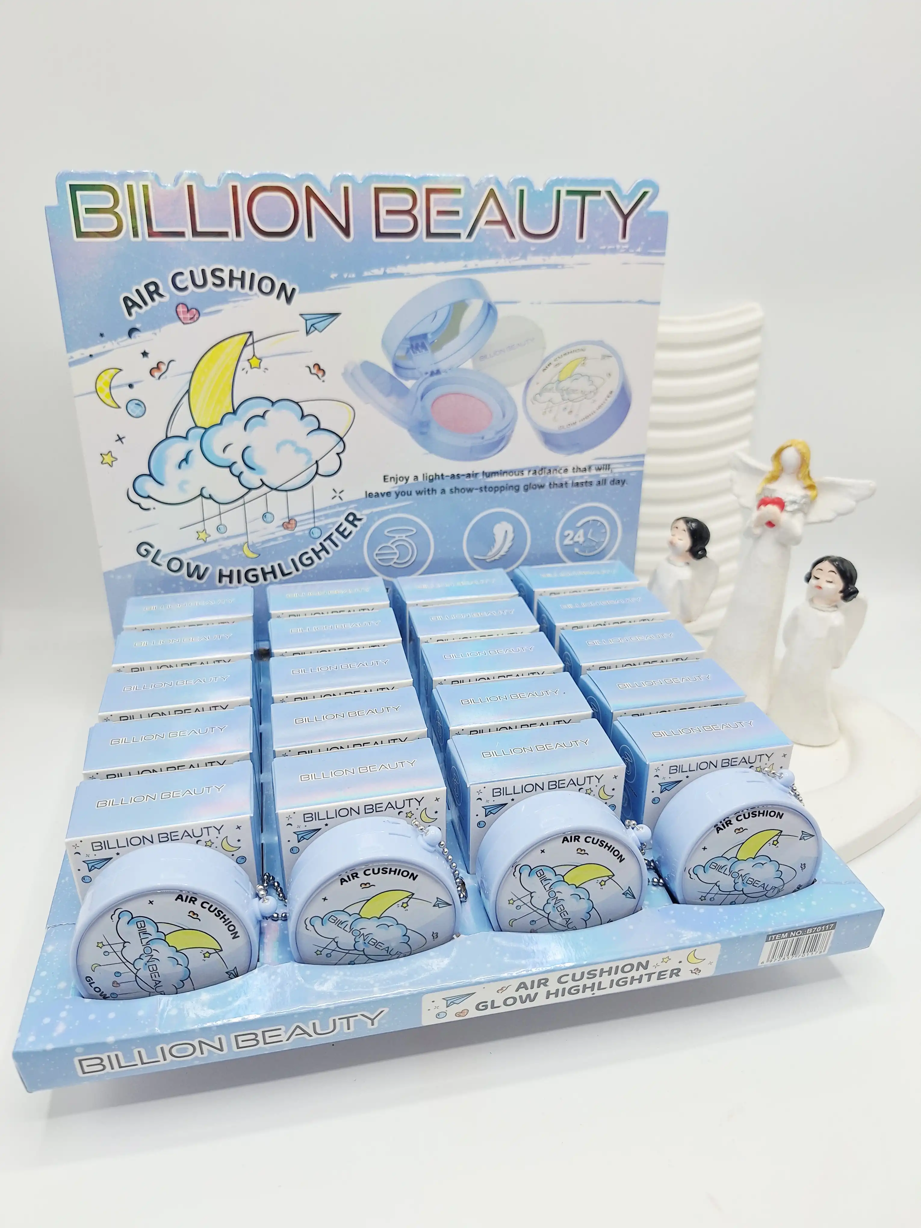 هایلایتر کوشنی پد دار و درخشان برند BILLION BEAUTY کد 70117