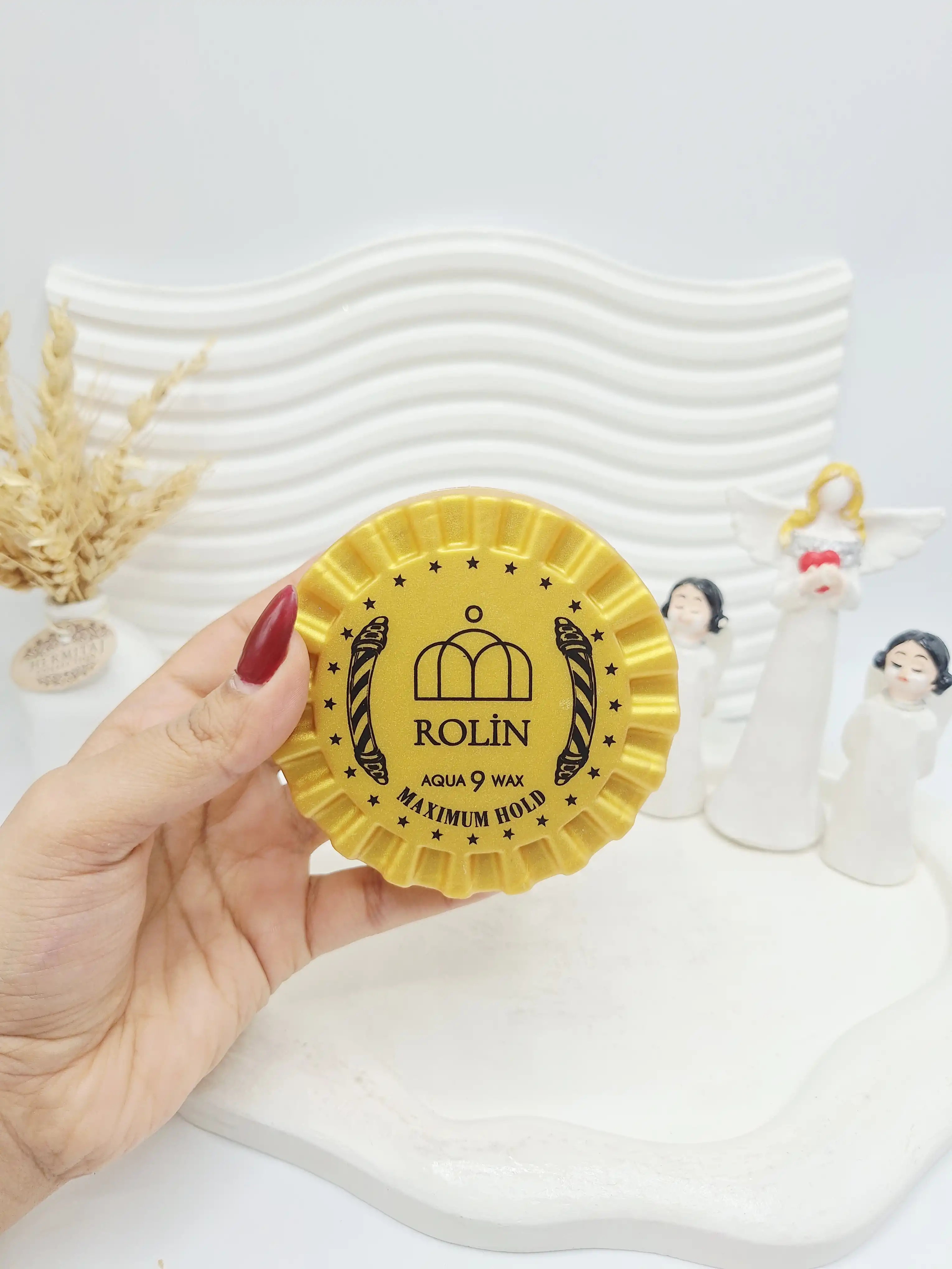 واکس مو حالت دهنده و براق کننده برند ROLIN کد 8255 رنگ طلایی