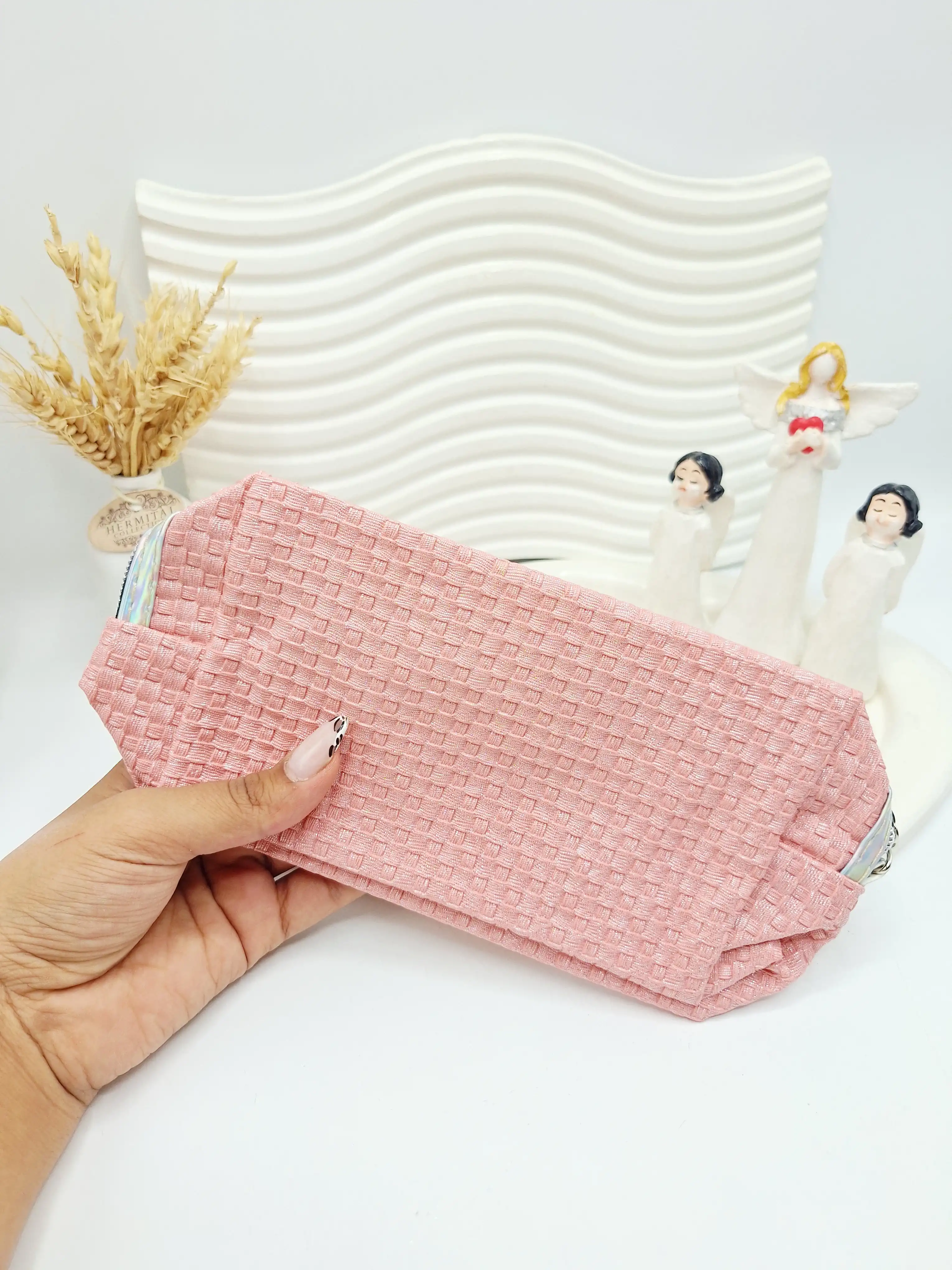 کیف آرایشی حصیری طرح اول