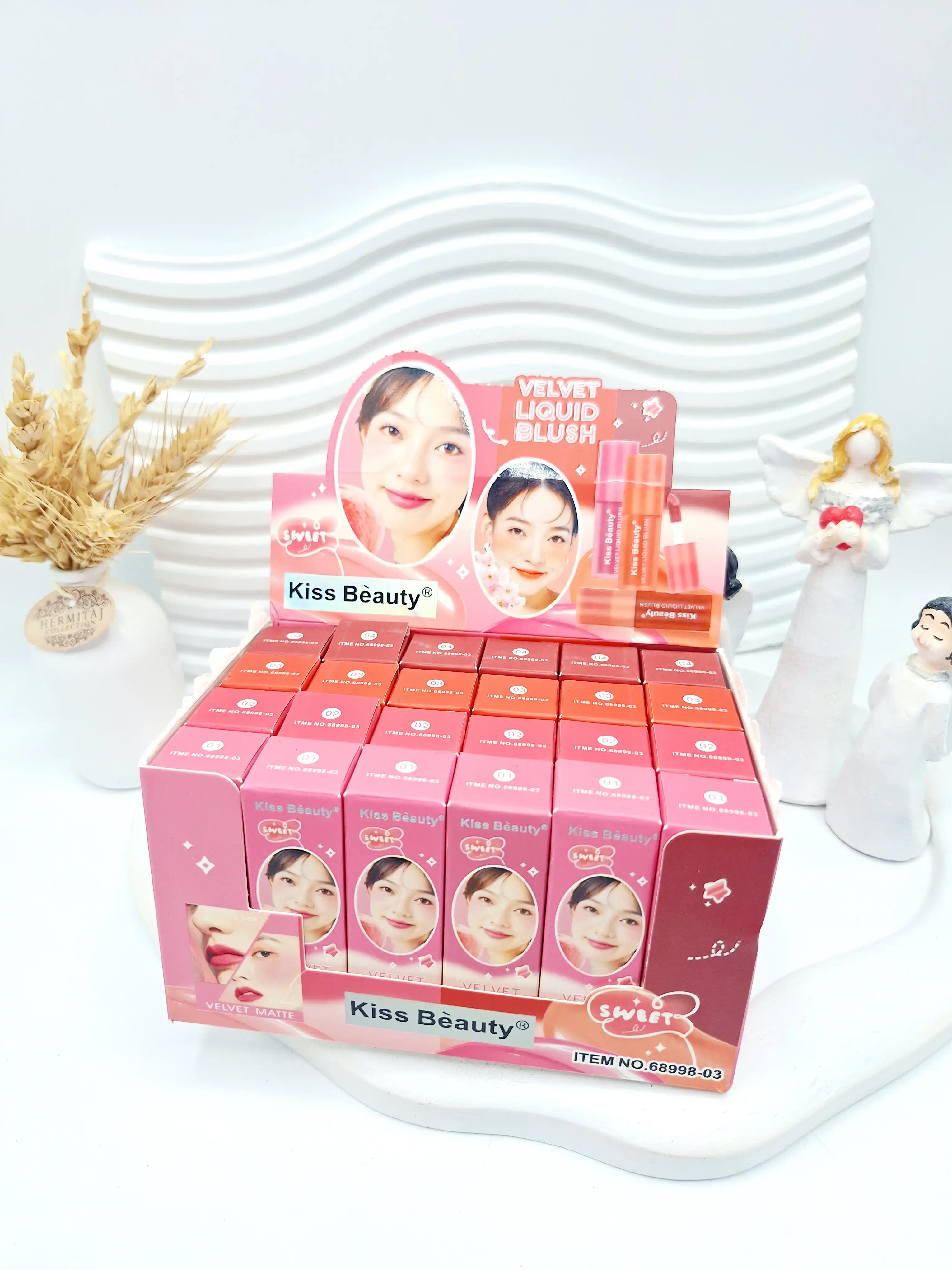 رژگونه مایع مخملی کیس بیوتی Kiss Beauty کد 68998