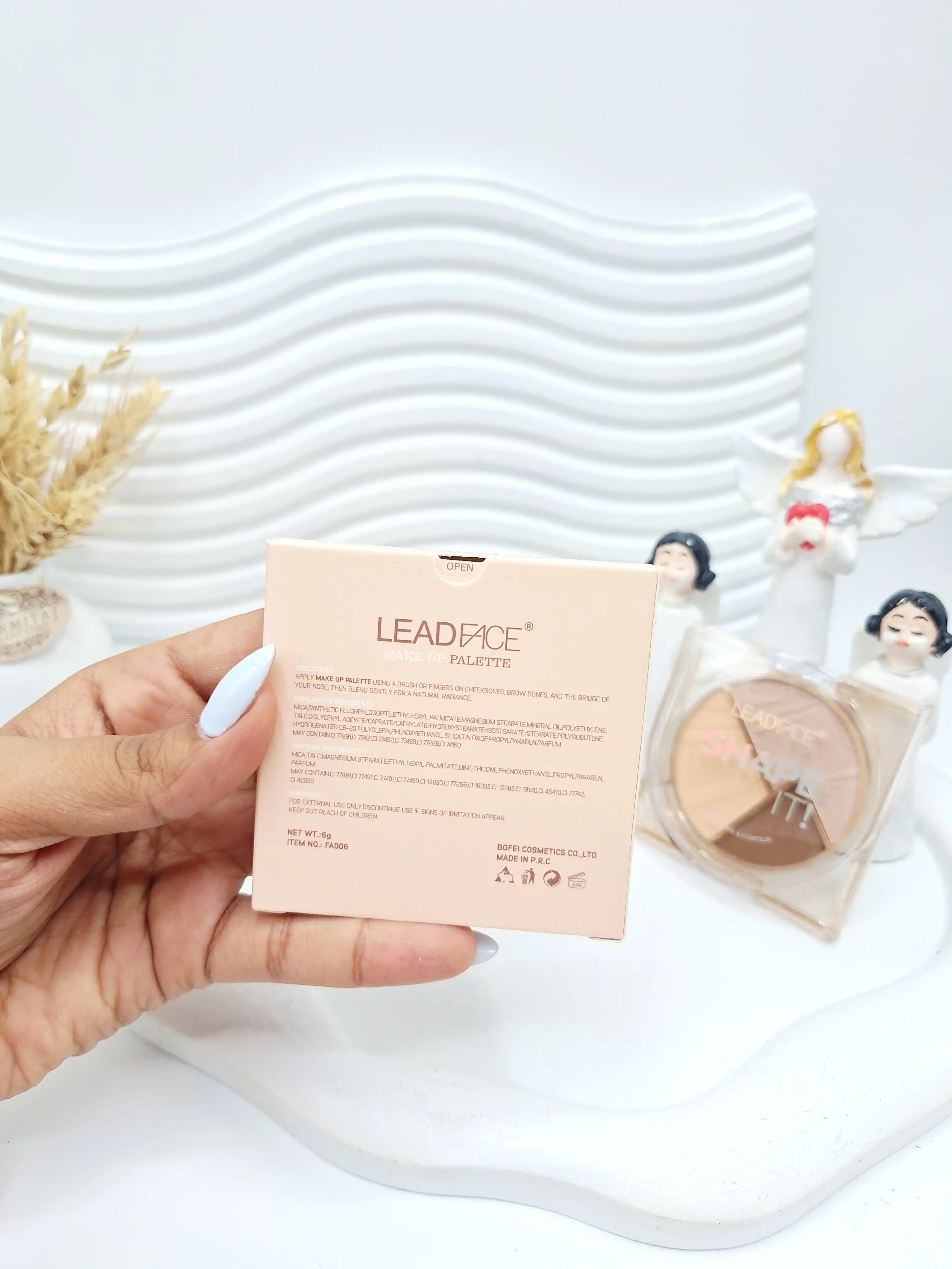پالت کانتور و هایلایتر لید فیس LEADFACE سه‌رنگ مدل Shape It کد FA006
